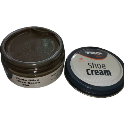 Afbeelding van TRG schoencrème met bijenwas olijf groen 50 ml