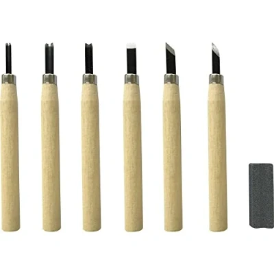 Afbeelding van Basetech BT 2283658 messenset 7 delig zwart, hout