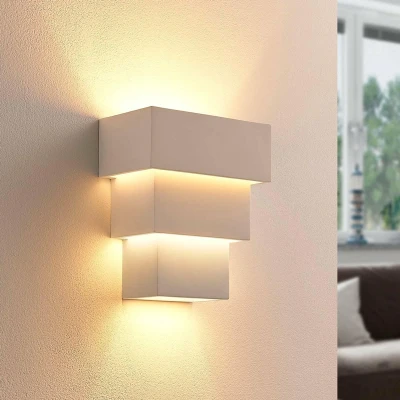 Afbeelding van Lindby LED wandlamp 1licht gips H: 21 cm G9 wit