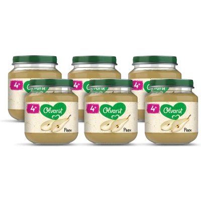 Afbeelding van 6x Olvarit 1e Fruithapje 4m Peer 125 gr