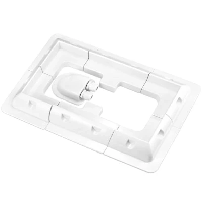 Afbeelding van QWORK® montagebeugels voor zonnepanelen, boorvrije zonnepaneelbeugel, campers, daken, wit, 7 stuks