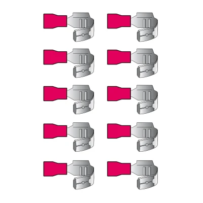 Afbeelding van Carpoint Kabelverbinders 561 Rood 10 stuks