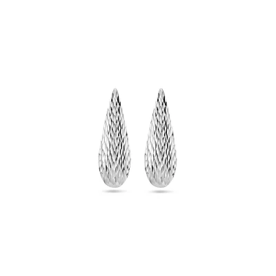 Afbeelding van Zilver Gerhodineerd Oorknoppen Druppel 1339126