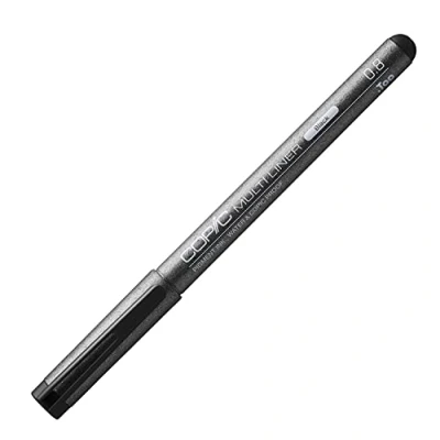 Afbeelding van CopicMultiliner zwart 0,8 mm, tekenpen met water en alcoholbestendige pigmentinkt in zwart, voor schetsen, illustraties contouren