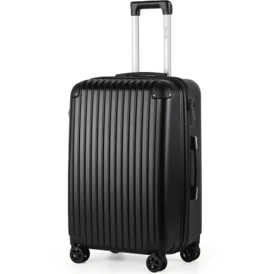 Afbeelding van TAN.TOMI Handbagage Koffer 41L ABS Harde Reiskoffer Lichtgewicht Trolley met Cijferslot Cabin Size 4 Wielen Donkergrijs