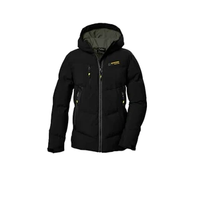 Afbeelding van killtec Jongens gewatteerde jas/winterjas met capuchon KOW 374 BYS QLTD JCKT, zwart, 152, 42167 000