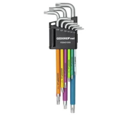 Afbeelding van Gedore R36401009 Haakse stiftsleutelset TX T10 T50 multicolor 9 dlg 3301333