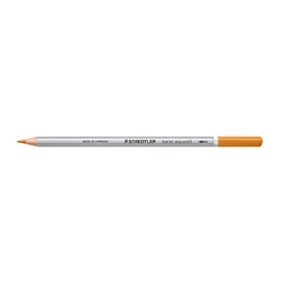 Afbeelding van STAEDTLER Aquarel kleurpotloden karat aquarel, gouden docker, wateroplosbare, zachte, kleurintensieve vulling, verschillende droog en natstechnieken, 6 aquarelpotloden in kartonnen etui, 125 16