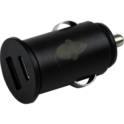 Afbeelding van Autolader Green Mouse USB A 1x C 2.4A zwart