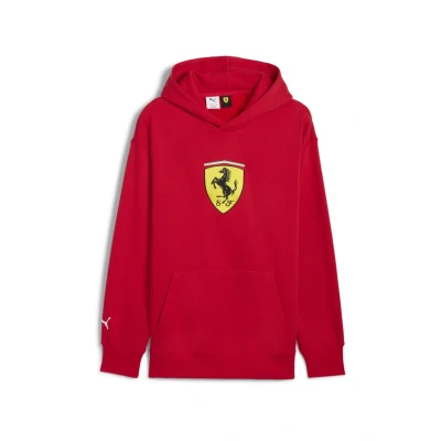 Afbeelding van Puma Scuderia Ferrari RACE BIG Shield Hoodie, Heren, Maat: Medium, Rosso corsa