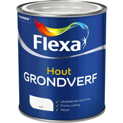 Afbeelding van flexa grondverf wit 0.75 ltr