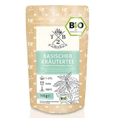 Afbeelding van alkalische kruidenthee in biologische kwaliteit voor voeding met brandnetel, 100g (ca. 40 kopjes) Tea2Be