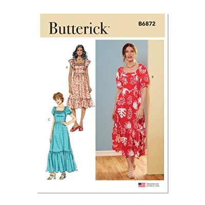 Afbeelding van Butterick B6872F5 Misses Jurk F5 (16 18 20 22 24)