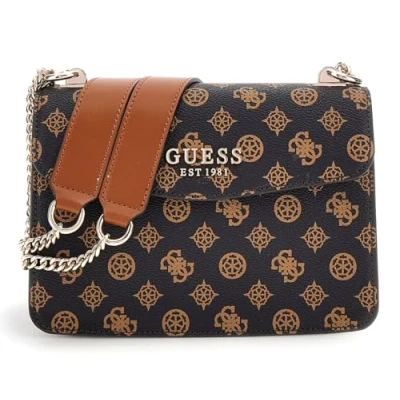 Afbeelding van Guess Evelune Convertible Xbody FLAP Handtas, Dames, Maat: One Size, Mocha