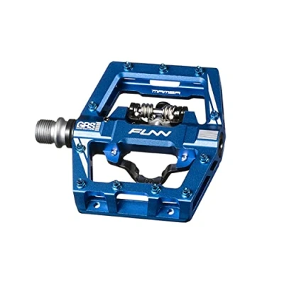 Afbeelding van Funn Mamba S MTB Clipless pedalen, enkelzijdige clip mountainbike compatibel met SPD schoenplaatjes, 9/16 inch CrMo as fietspedalen voor MTB/BMX/Gravel Cycling (blauw)