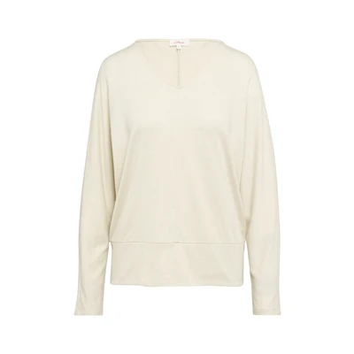 Afbeelding van s.Oliver Langarm Longsleeve, Dames, Maat: 38, Beige