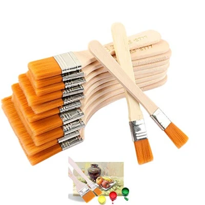 Afbeelding van 12 stks Verf Borstel Nylon Haar Olie Groot Medium Klein, Kunstenaar Platte Penseel Schilderen Tool Artiest Set, voor Acryl, Olie, Aquarel en Gouache