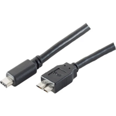 Afbeelding van USB Micro B naar C kabel USB3.1 Gen 1 tot 2A / zwart meter