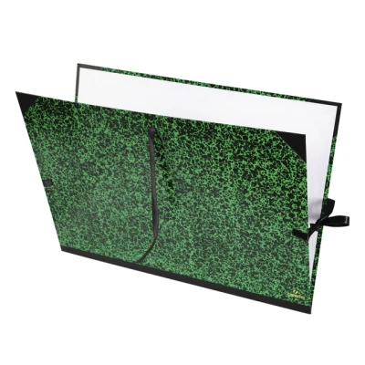 Afbeelding van Tekenmap Canson 52x72cm kleur groen annonay sluiting met linten