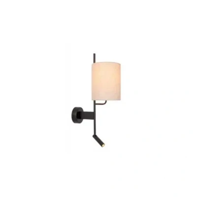 Afbeelding van Lucide MAGIC Wandlamp 1xE27 Met leeslamp USB oplaadpunt Zwart