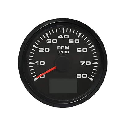 Afbeelding van ELING 8000RPM Auto Marine Toerenteller Gauge 1 300 Snelheid Verhouding Met 8 Kleuren Backlight 85mm 12V 24V
