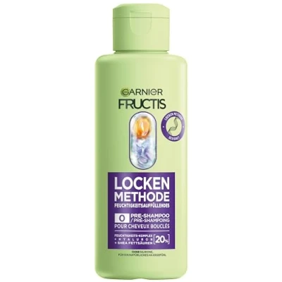 Afbeelding van Garnier Vochtopvulende pre shampoo voor alle soorten krullen, gerevitaliseerd, met hyaluron en shea vetzuren, veganistisch, zonder siliconen, fructis krulmethode, 1 x 200 ml