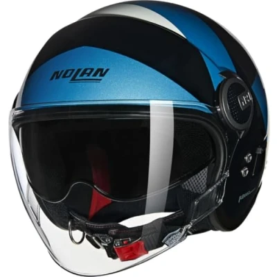 Afbeelding van Nolan N21 Visor 06 Tangente Jet Helm, zwart blauw zilver, afmeting M voor man