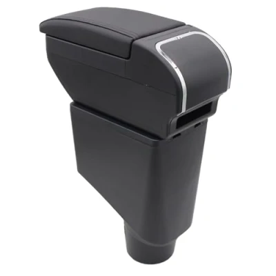 Afbeelding van YJYWZH Armsteun Doos Voor Toyota Yaris Hybrid 2015 2021 Middenconsole Opbergdoos Centrale consoles met bekerhouder Dubbellaags Accessoires Zwart (Alle)