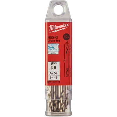Afbeelding van Metaalboor Hss G Tweezijdig 3 X 46 Mm (10 Stuks)