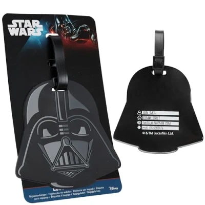 Afbeelding van Disney Bagagelabels voor koffer, Bagage identificatie reisnaam adres (Black Darth Vader)