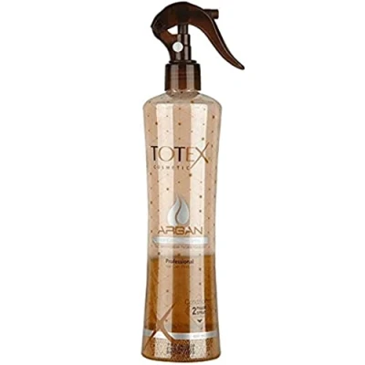 Afbeelding van Totex Argan Haarconditioner met 2 fasen, 400 ml, haarspoelingsspray, vochtspray, voor beschadigd en haar, anti krozz ontwarrer, haarparfum
