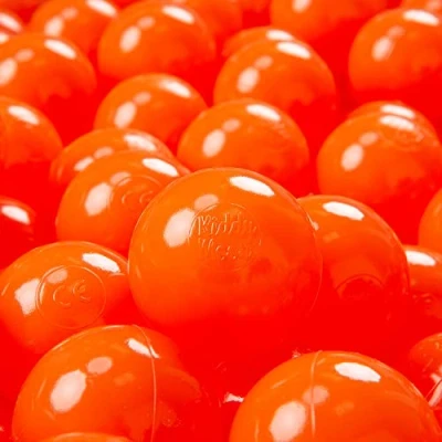 Afbeelding van KiddyMoon Plastic Ballen Voor Kinderen Ø 7 Cm Kleurig Gecertificerd Gemakt In EU, Oranje,200