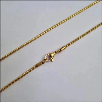 Afbeelding van Slangen ketting fantasie goudkleurig 316L staal 60 cm 2 mm