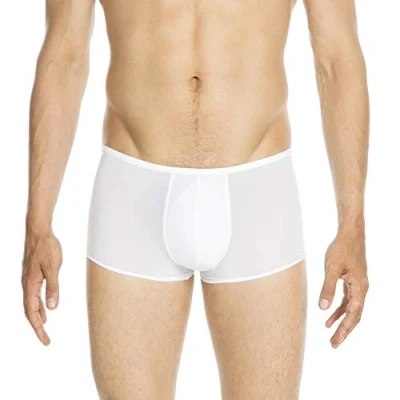 Afbeelding van HOM Plumes trunk (1 pack) heren boxer microfiber kort wit Maat: L