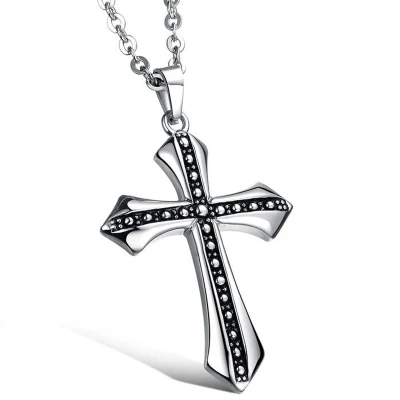 Afbeelding van Ketting met Versierd Kruis Hanger Licht Kruisje Kettingen Heren Dames Cadeau voor Man Mannen Cadeautjes