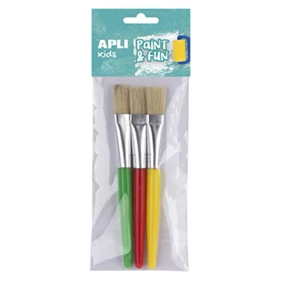Afbeelding van APLI Kids 17461 — Jumbo borstels Plastic platte punt 3 u.
