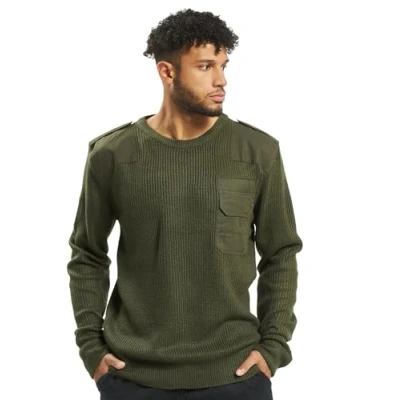 Afbeelding van Brandit BW Pullover Gebreide trui olijf M 100% polyacryl Basics
