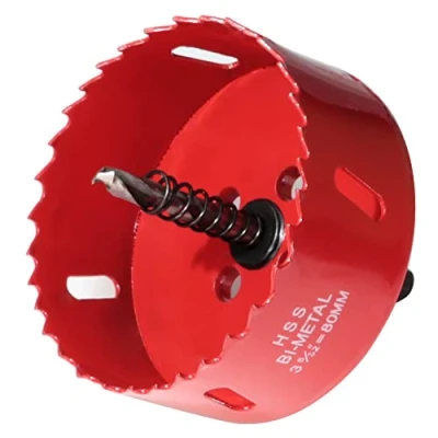 Afbeelding van GARHWAL HSS M42 Bi Metal 80 mm gatenzaag met adapter en centreerboor, ideaal voor hout, kunststof, gipsplaat, multiplex metaal, zaagdiepte tot 38