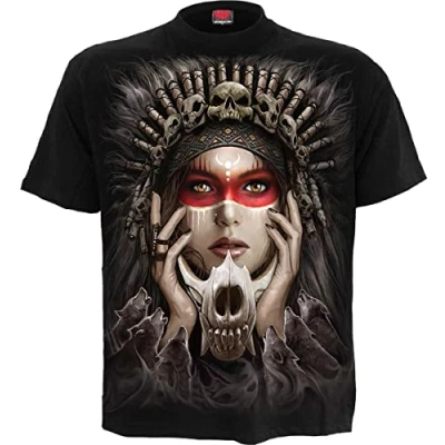 Afbeelding van Spiral Heren Tshirt S CRY OF THE WOLF Zwart
