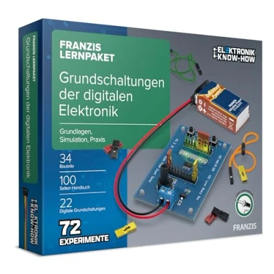 Afbeelding van FRANZIS 67204 Lernpaket: Grundschaltungen der digitalen Elektronik: Grundlagen, Simulation, Praxis