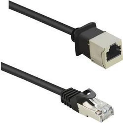 Afbeelding van Renkforce RF 4394130 RJ45 Netwerkkabel, patchkabel CAT 5e F/UTP 3.00 m Zwart Verlengkabel Snagless, Vergulde steekcontacten 1 stuk(s)