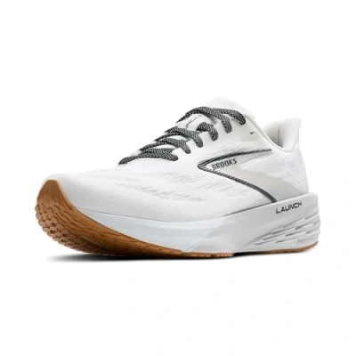 Afbeelding van Brooks Launch 11 Hardloopschoenen voor op de weg, Heren, Maat: 46, White grey black Textiel