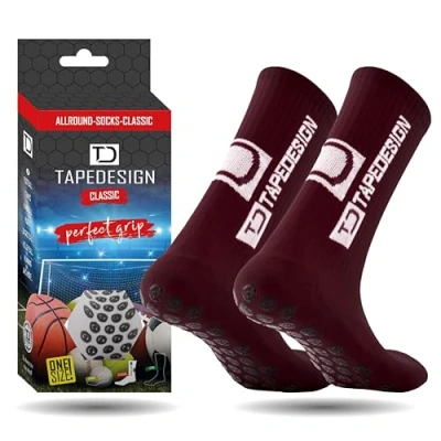 Afbeelding van Tapedesign Allround Classic Gripsokken Bordeaux Maat: 37 48