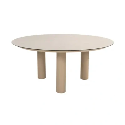 Afbeelding van Taste by 4SO Donato eettafel met geprint keramiek tafelblad rond 160 cm Latte