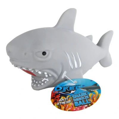 Afbeelding van Destination Deep Knijpbal Haai met Waterparels, 8cm