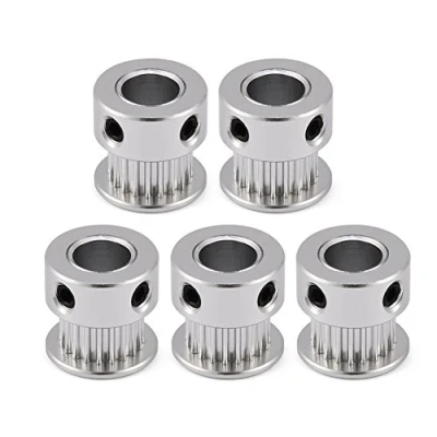 Afbeelding van 3D versnelling 8mm/5mm, 5 STKS GT2 Katrol 20/16 Tanden 8mm Boring Aluminium Timing voor Printer 6mm Breedte Riem (20 8MM)
