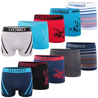 Afbeelding van L&amp;K Set van 10 retroshorts voor heren, microvezel, in verschillende modellen, 1209, stuks, meerkleurig, M L