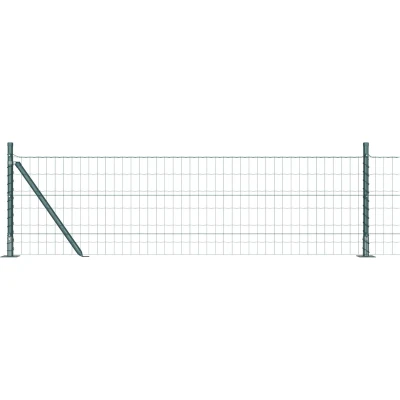 Afbeelding van vidaXL Euro Fence met 7 Flanged Posts 0.4x10 m Ge Galvaniseerd Staal