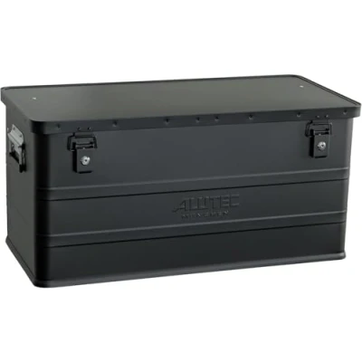 Afbeelding van ALUTEC aluminium box Classic 93 (kleur zwart, inhoud liter, binnenafmetingen (l x b h) 750 350 355 mm 775 385 375 mm, opbergdoos, box) 11093BLACK