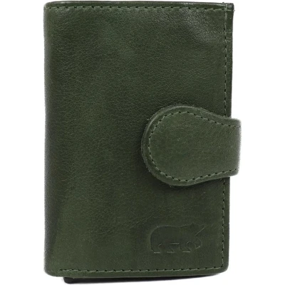Afbeelding van Bear Design Evie Leren Creditcardhouder / Pasjeshouder Portemonnee Olijfgroen